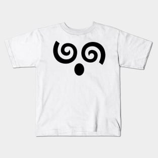 Spiral Dizzy Face - Black Kids T-Shirt